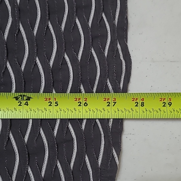 Kim Rogers Grey & White Long Sleeve Top with Silver Threading size XL - Picture 7 of 7